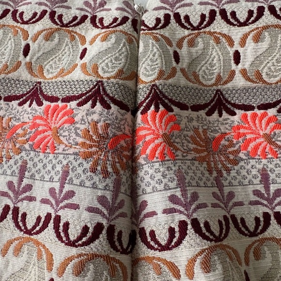 Loft A-Line Skirt Mosaic Gold Jacquard Brocade Metallic Size 10 Artsy Side Zip - Picture 6 of 10